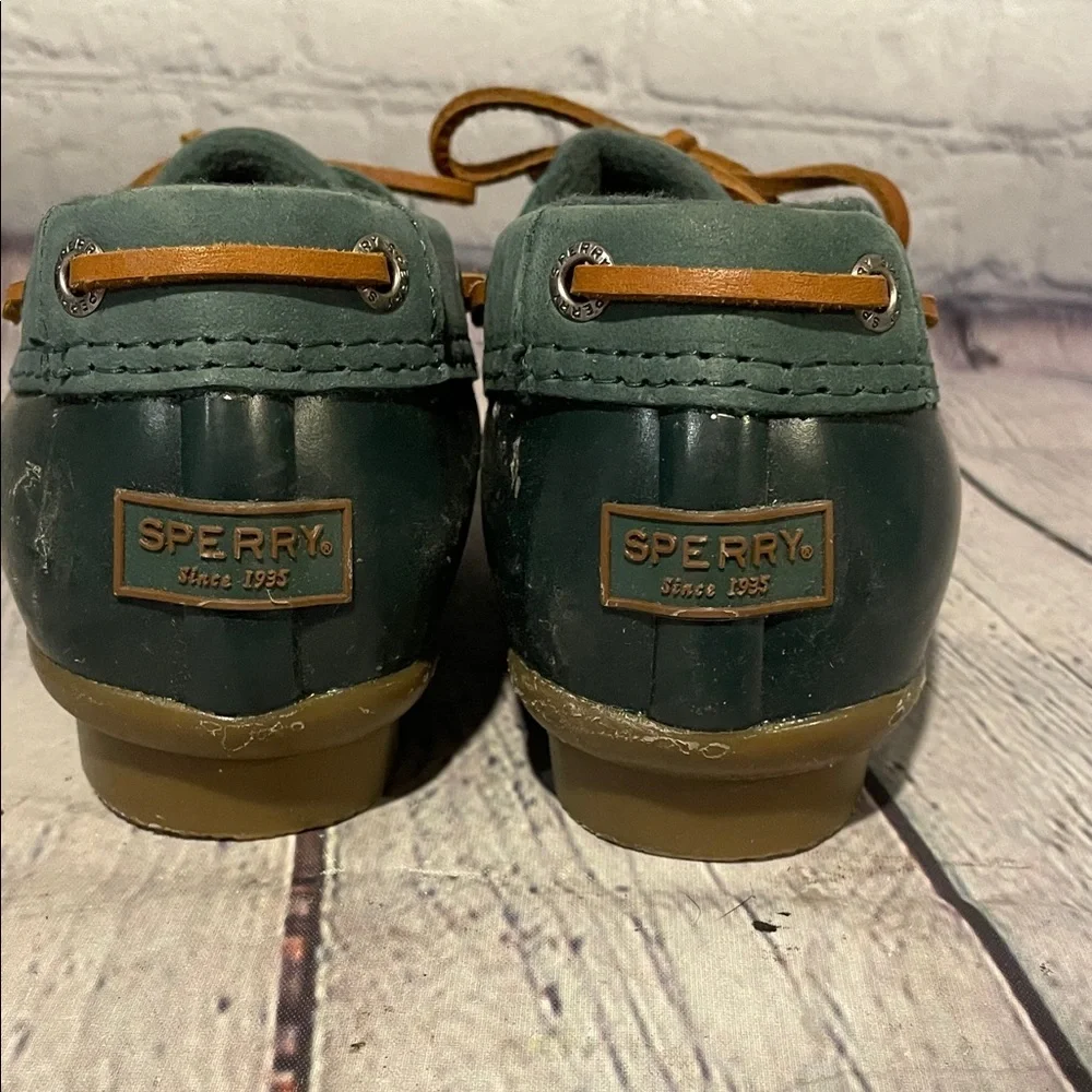 Sperry Women's Dark Green Rain Boots NWT Sz 6